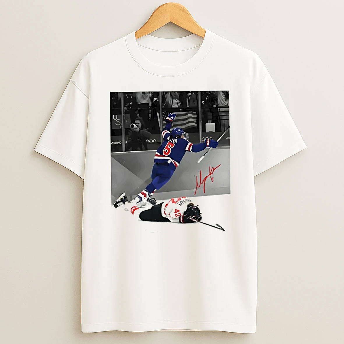 Megan Keller Women Usa Hockey Olympic 2026 Milano Cortina Signature T Shirt