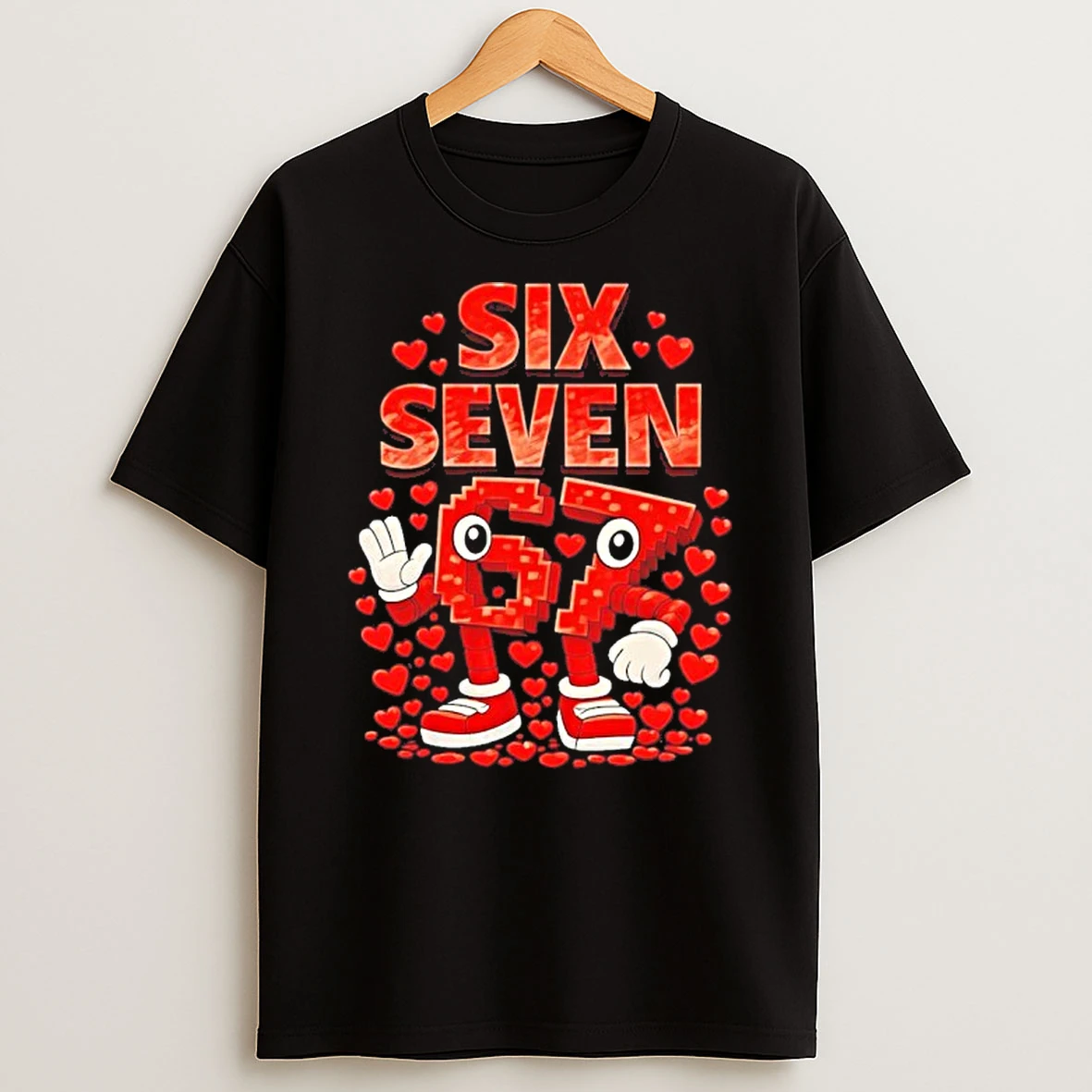 Meme 67 Six Seven 6 7 Valentine Heart T Shirt