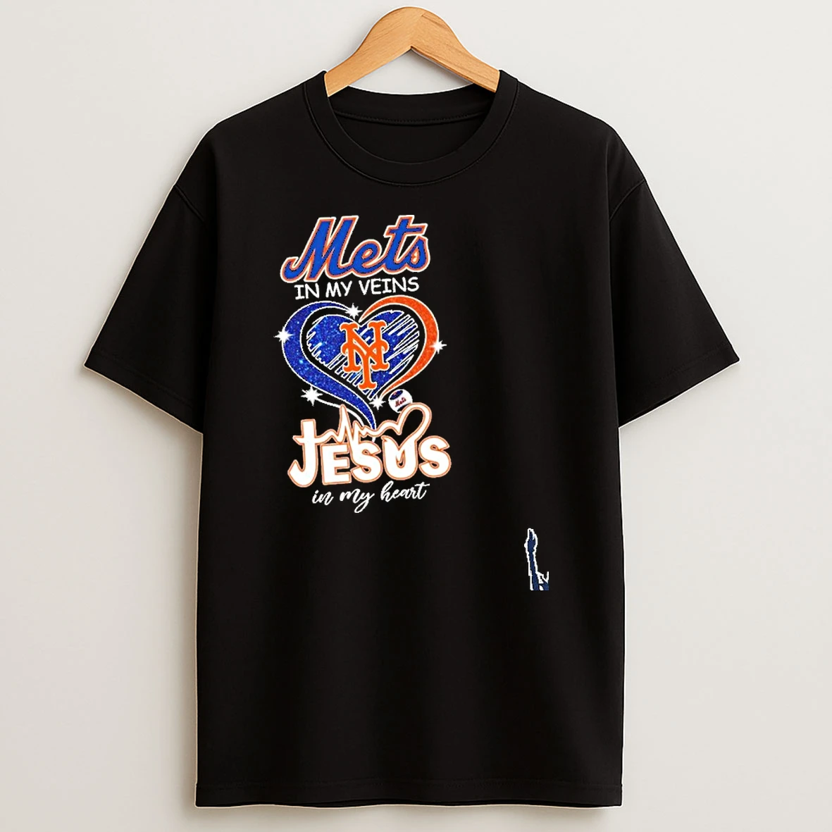 Mets In My Veins Heart Jesus In My Heart T Shirt