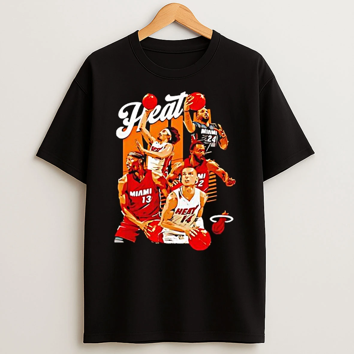 Miami Heat 2026 Starting 5 Basketball Players Miami 13 14 22 24 Graphic T Shirt