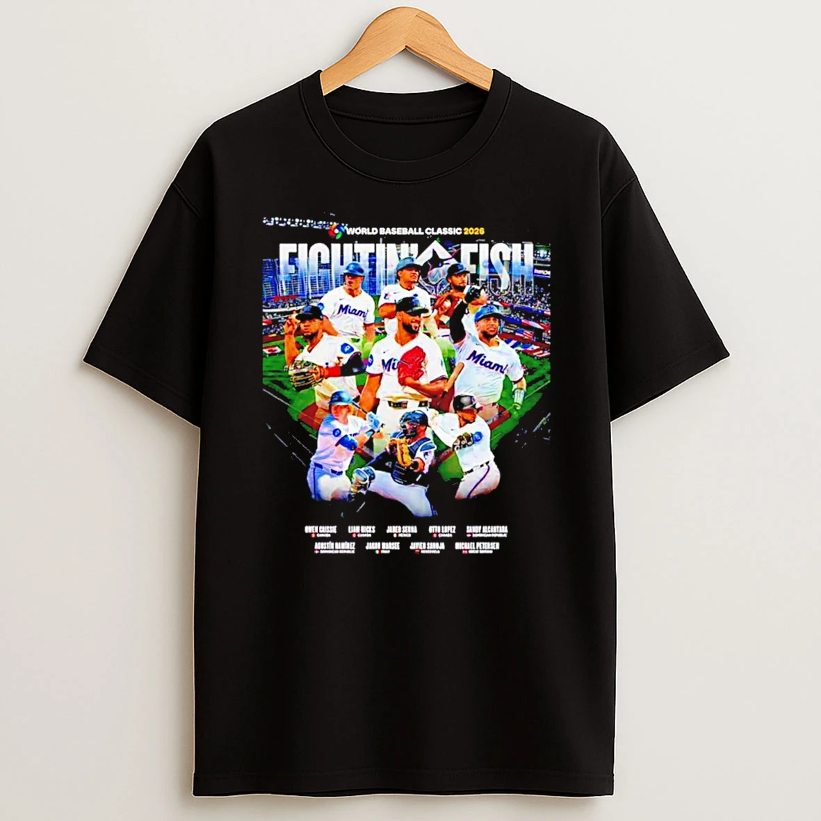 Miami Marlins World Baseball Classic 2026 Fightin Fish T Shirt