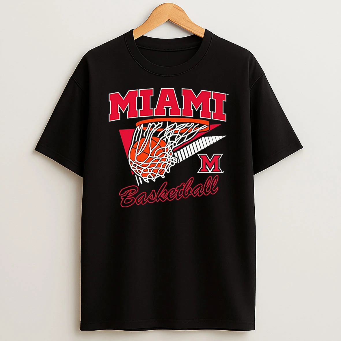 Miami Redhawks Basketball Retro Swish T Shirt
