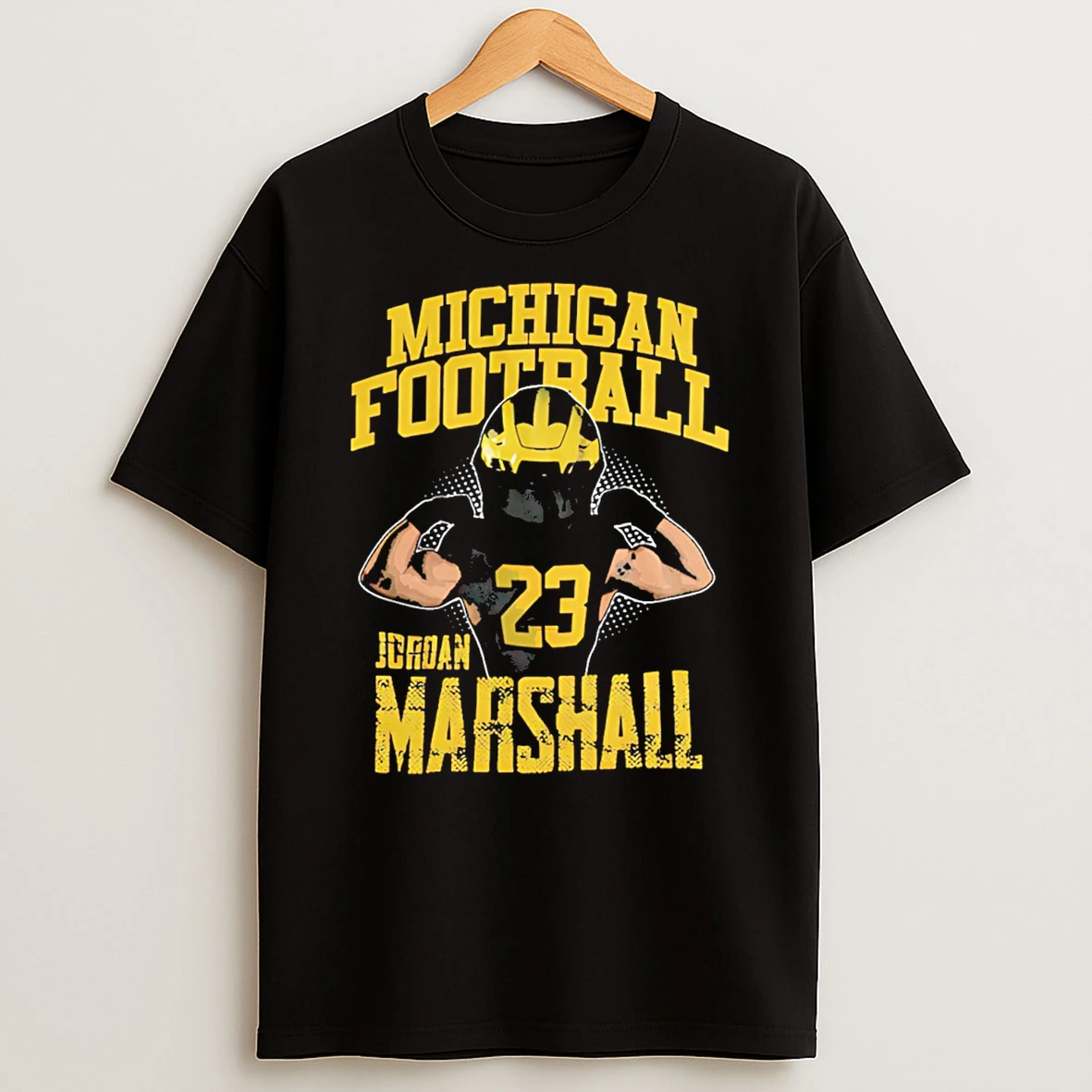 Michigan Football Jordan Marshall Caricature T Shirt