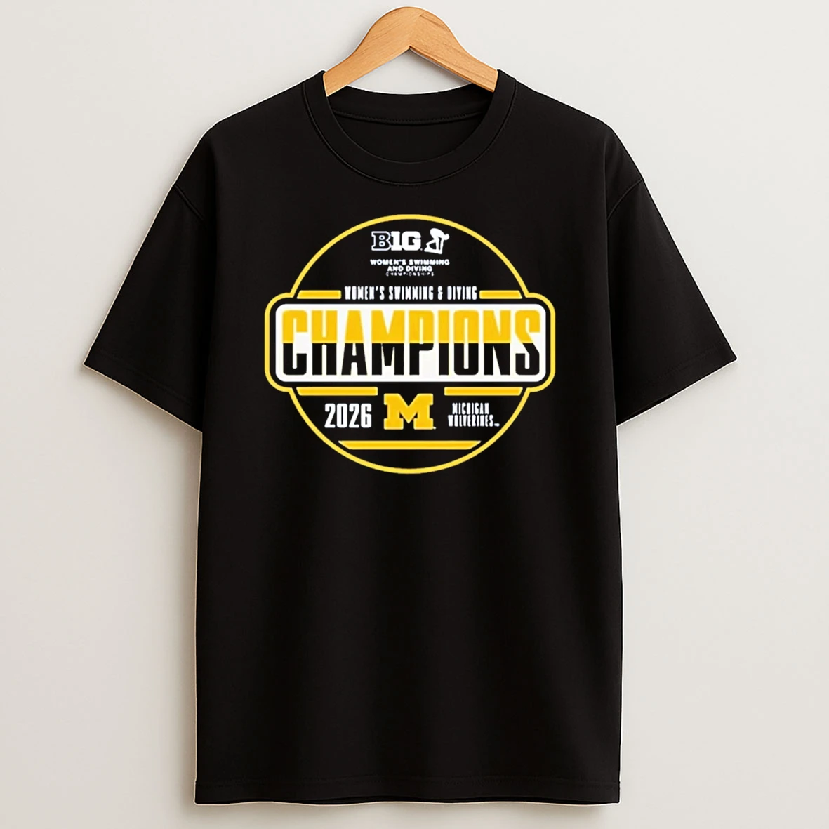 Michigan Wolverines 2026 Womens Big Ten Swim Dive Champions T Shirt