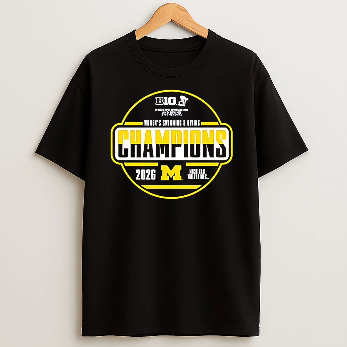 Michigan Wolverines 2026 Womens Big Ten Swim Dive Champions Classic T Shirt