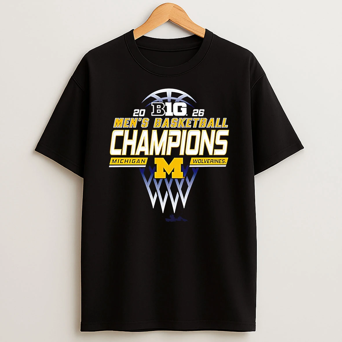 Michigan Wolverines Big Ten Mens Basketball Regular Season Champions 2026 T Shirt