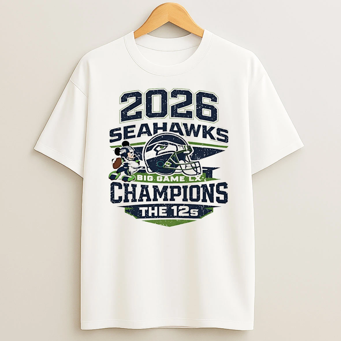 Mickey 2026 Seahawks Big Game Lx Champions The 12s T Shirt