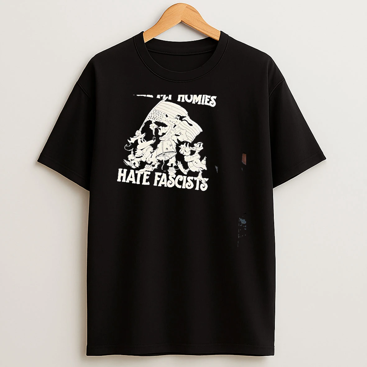 Mickey All My Homies Hate Fascists T Shirt
