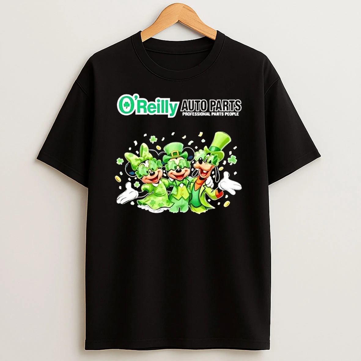 Mickey X Oreilly Auto Parts Happy St Patricks Day T Shirt