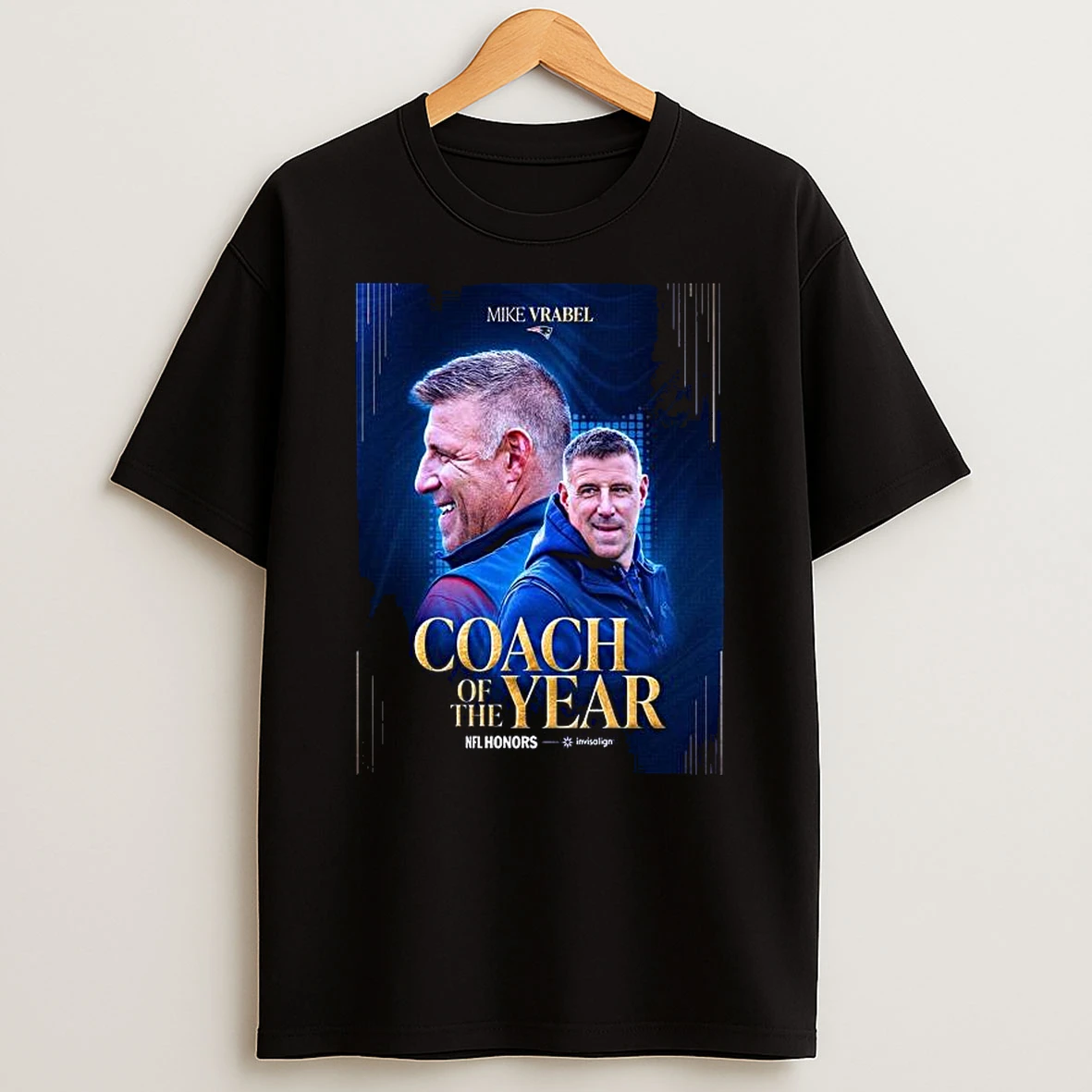 Mike Vrabel New England Patriots Nfl Honors 2025 Coach Of The Year T Shirt