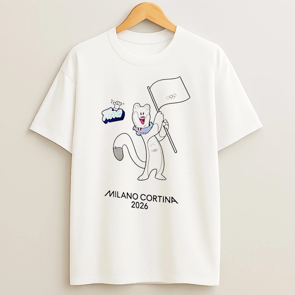 Milano Cortina 2026 Olympics Mascotte Graphic T Shirt