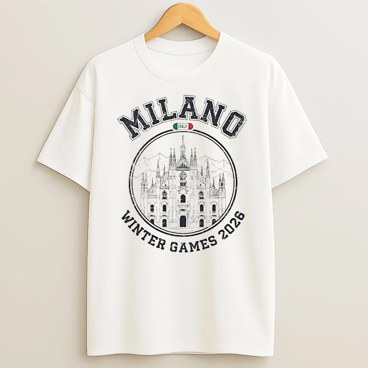 Milano Italy Winter Games 2026 Duomo Sketch Edition Italy Winter T Shirt