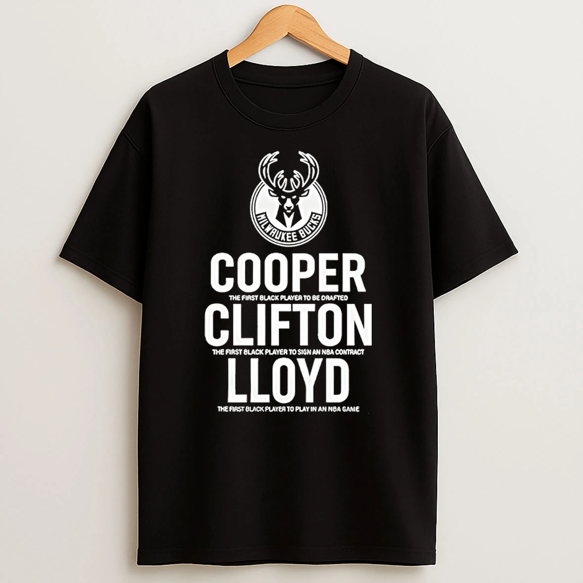 Milwaukee Bucks Nba Pioneers Cooper Clifton Lloyd 1950 2026 T Shirt