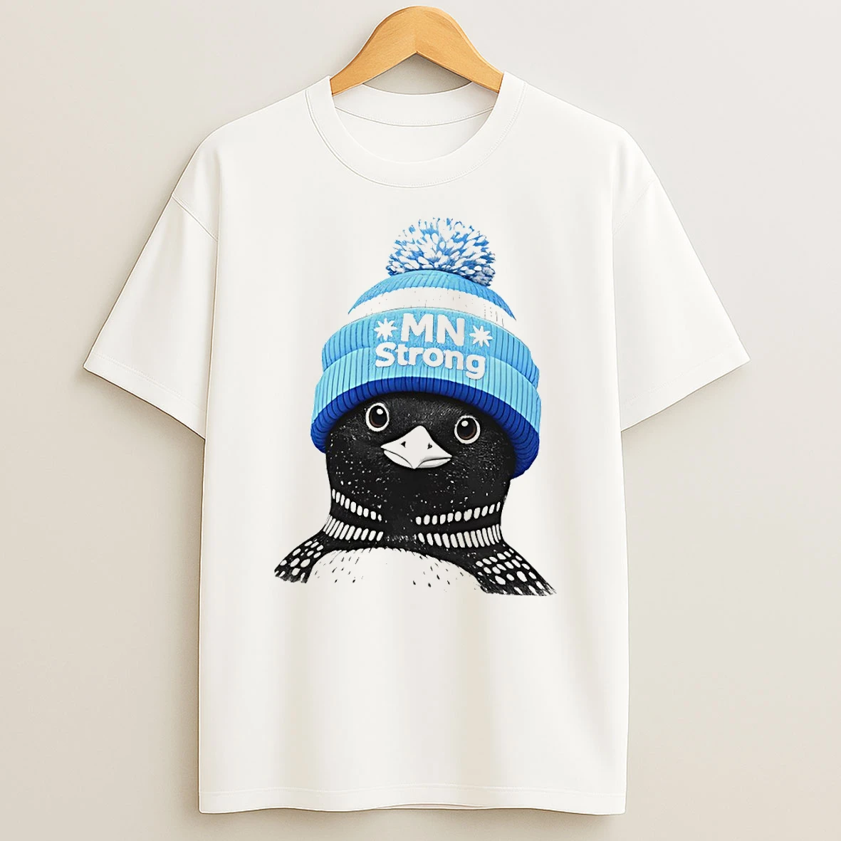 Minnesota Loon Mn Strong Blue Hat T Shirt