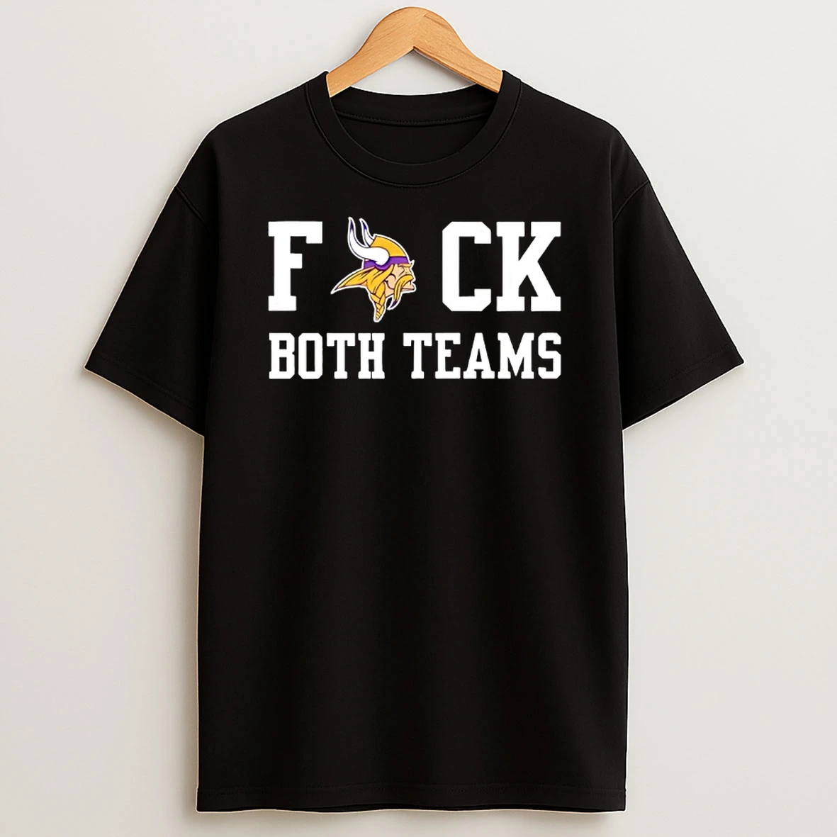 Minnesota Vikings Football Fuck Both Teams Logo T Shirt