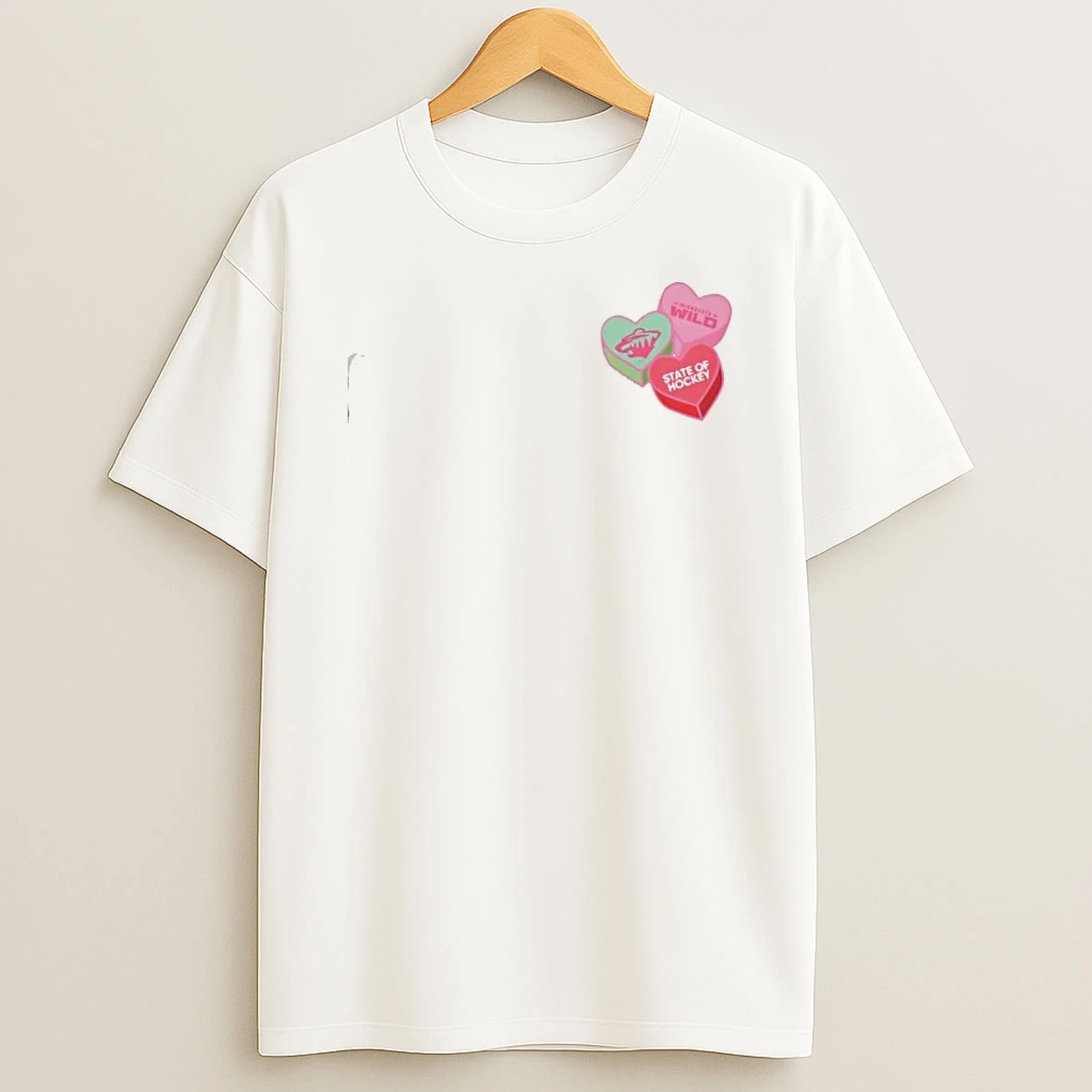 Minnesota Wild State Of Hockey Candy Heart Valentines Day T Shirt