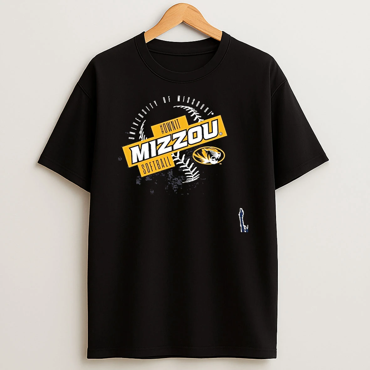 Mizzou Tigers Softball Stitching Ownit Oval Tiger Head T Shirt