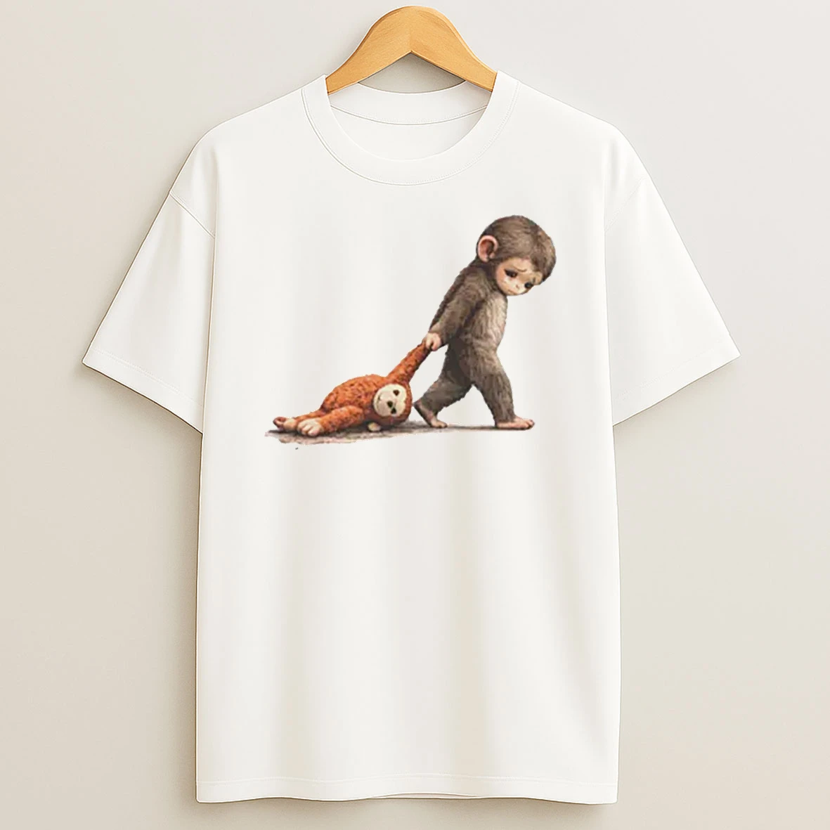 Monkey Illustration Baby Punch Monkey T Shirt