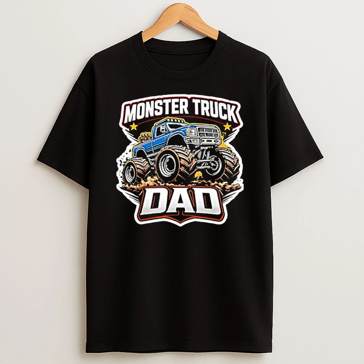 Monster Truck Dad Fathers Day Graphic T Shirt