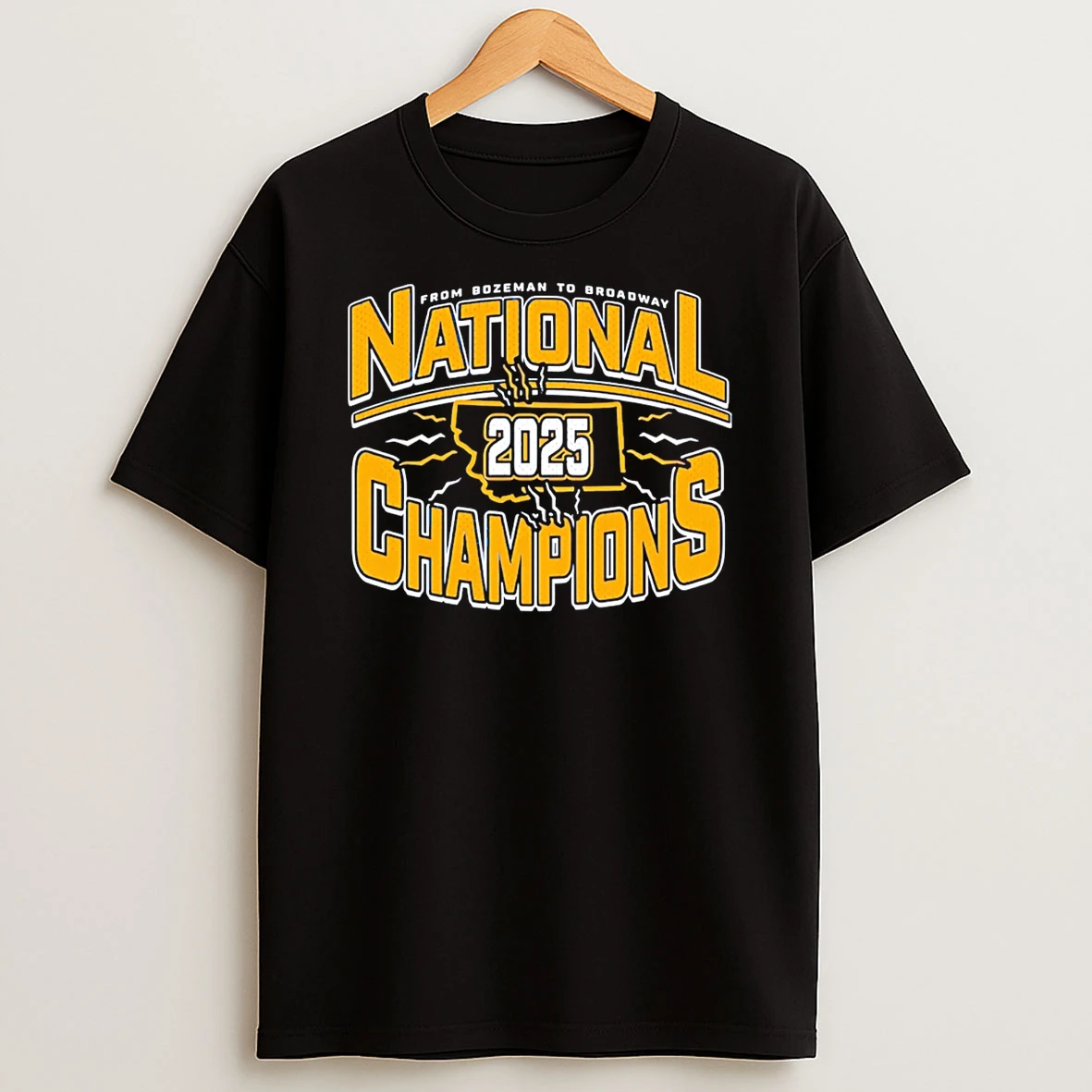 Montana State Bobcats National Champions 2025 From Bozeman To Broadway T Shirt