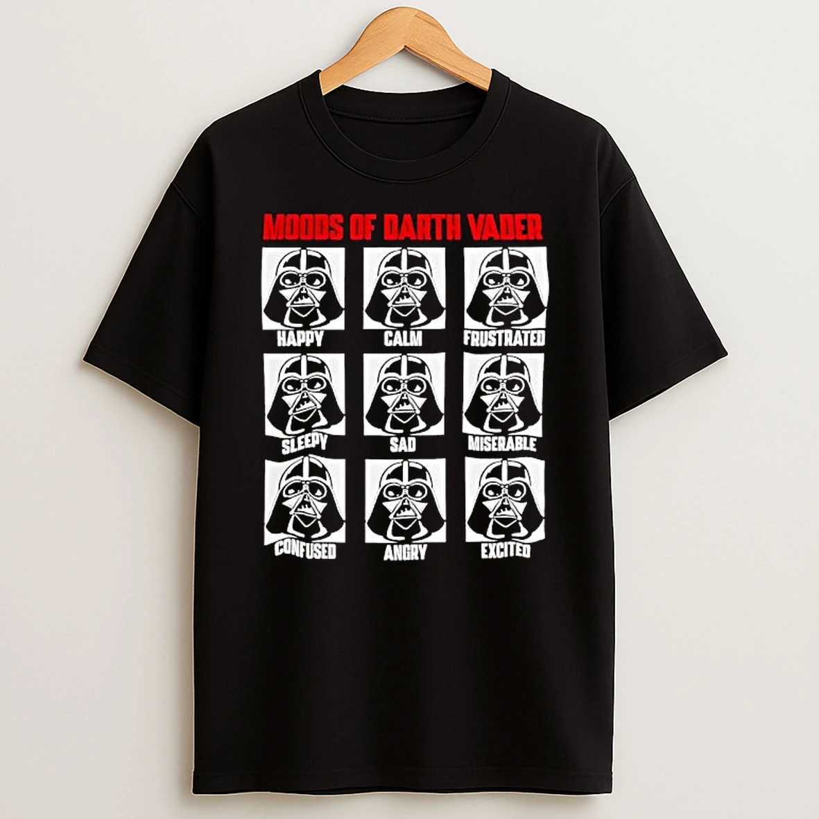 Moods Of Darth Vader Star Wars Expression Grid Meme T Shirt