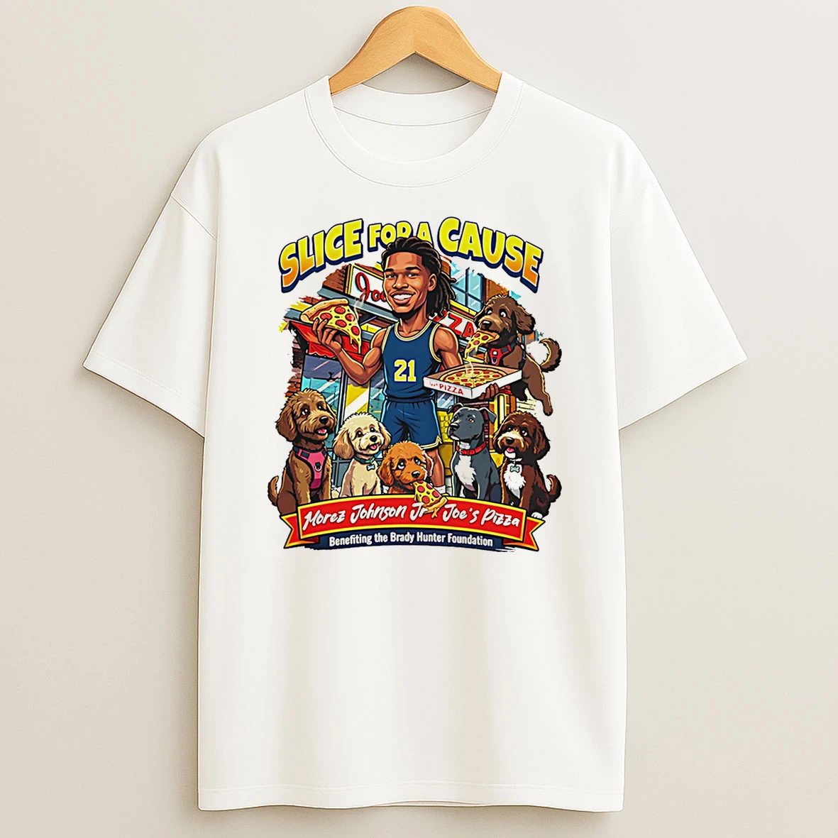 Morez Johnson Jr Michigan Basketball Slice For A Cause T Shirt