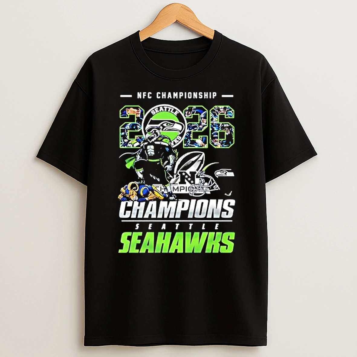 Nfc Champions Seattle Seahawks Items Team 2026 T Shirt