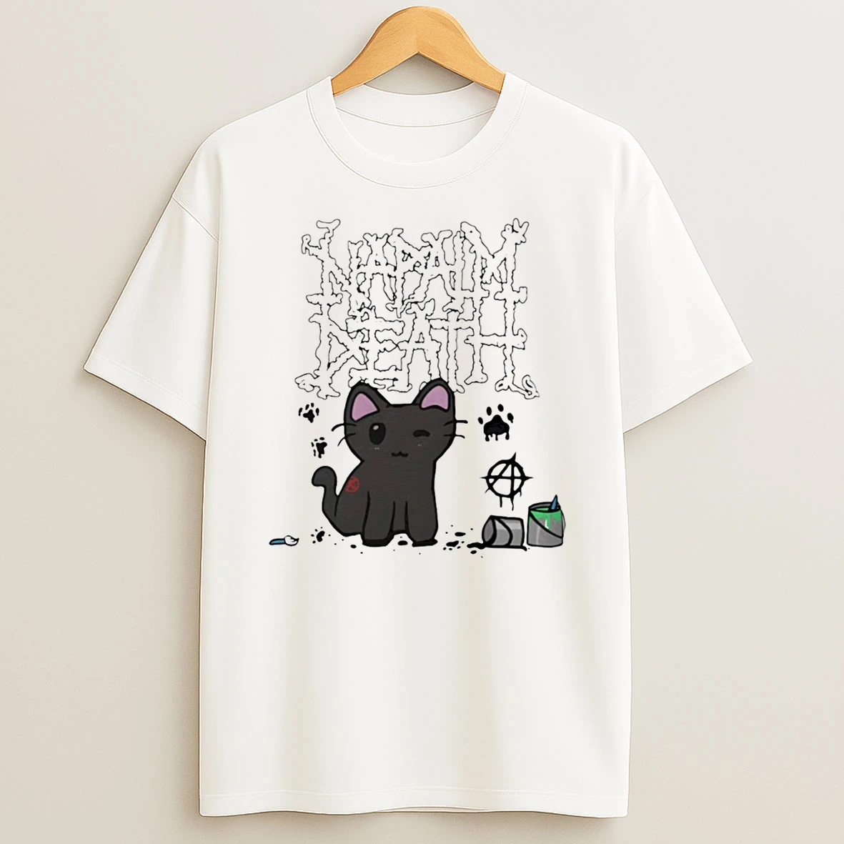Napalm Death There Is No Authority But Cats T Shirt