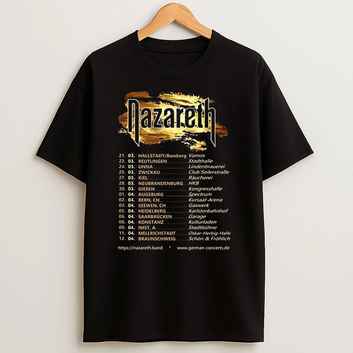 Nazareth March April 2026 T Shirt