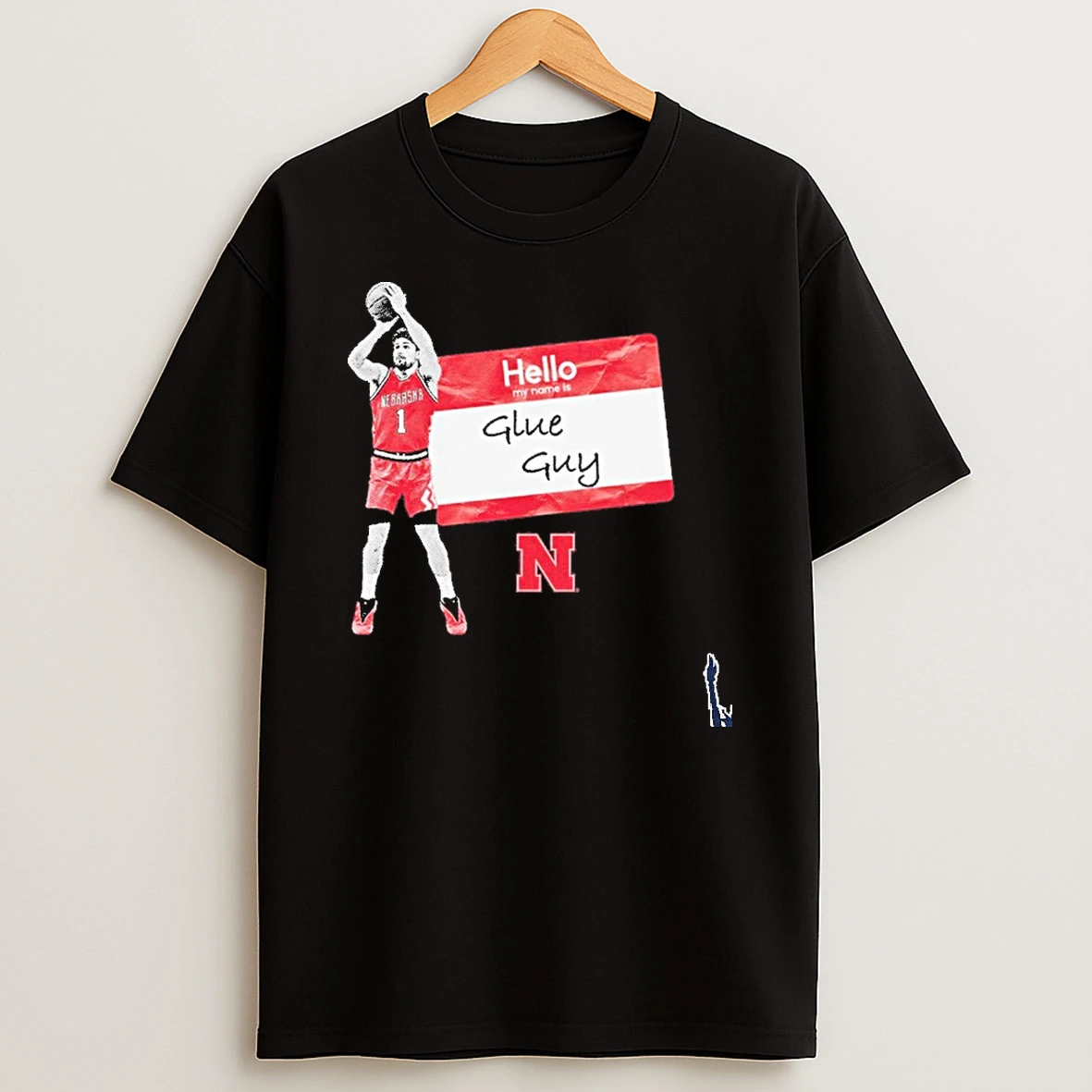 Nebraska Sam Hoiberg Hello Glue Guy T Shirt