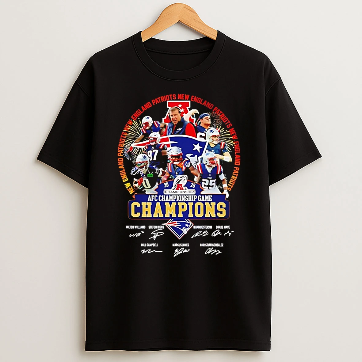 New England Patriots 2026 Afc Championship Game Champions Graphic T Shirt