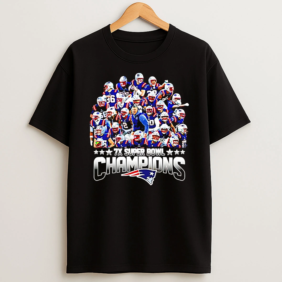 New England Patriots 7th Super Bowl Lx Champions 2025 Committed Graphic T Shirt