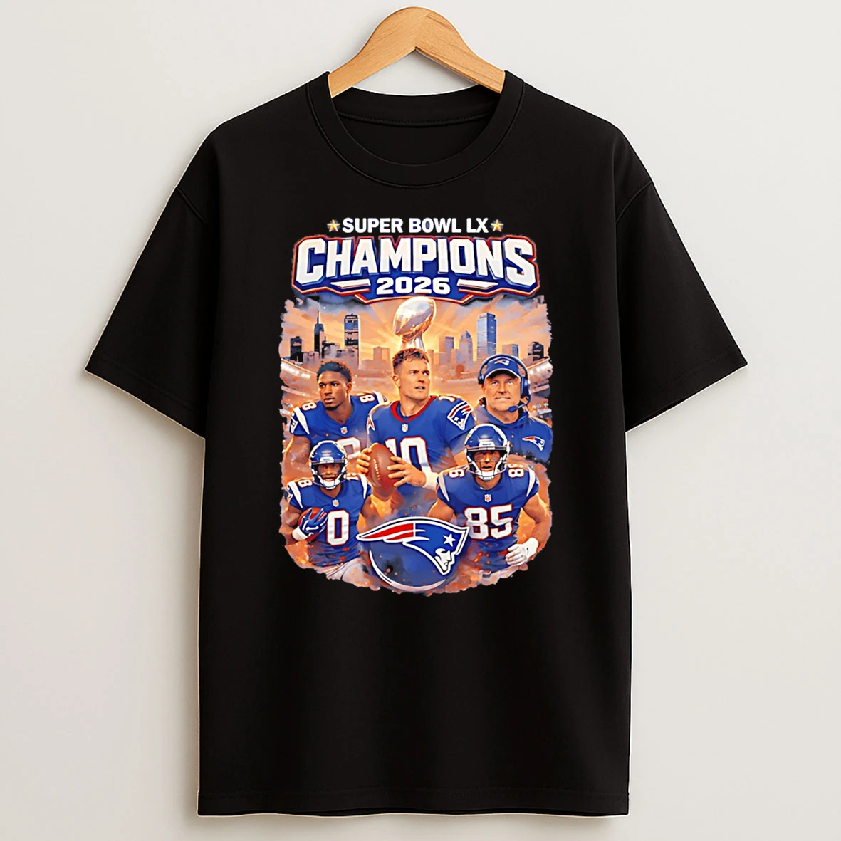 New England Patriots Champions Super Lx Bowl 2026 T Shirt