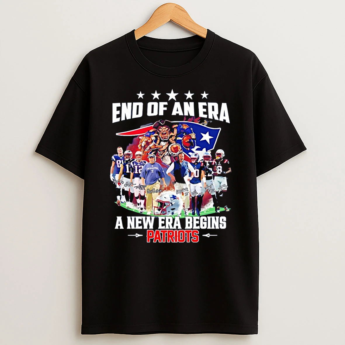 New England Patriots Football End Of An Era A New Era Begins Patriots T Shirt