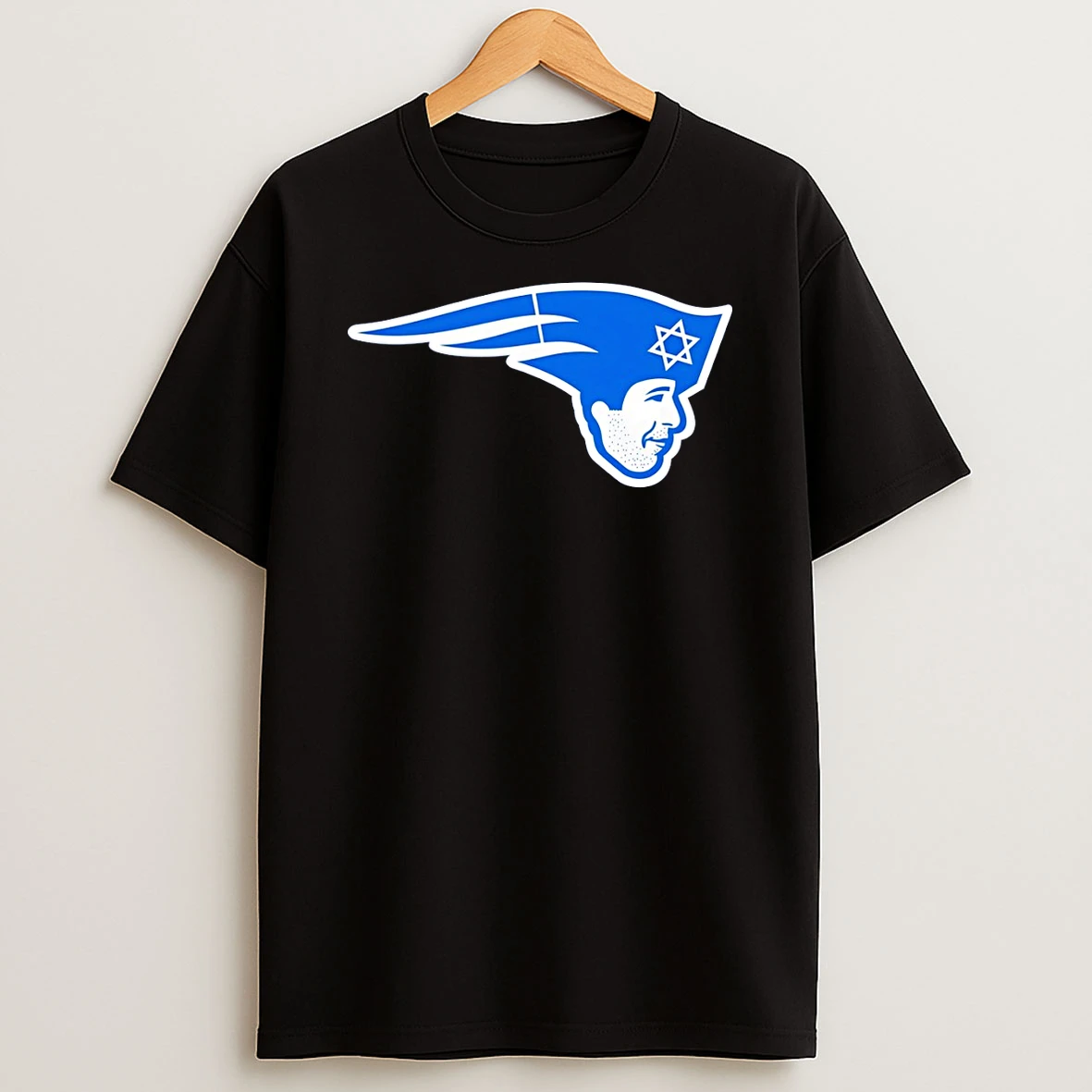 New England Patriots Football Mashup Jewish Logo Parody T Shirt