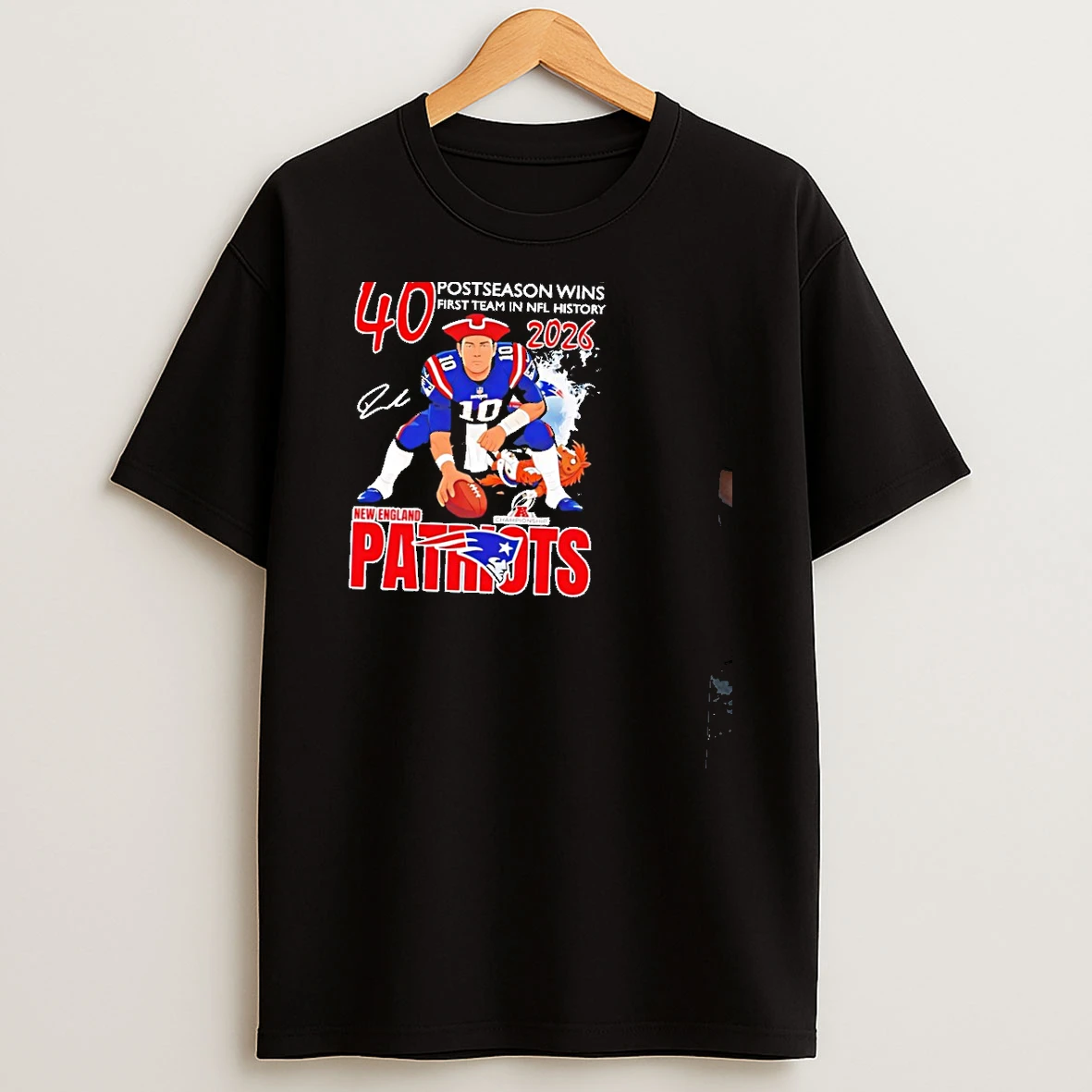 New England Patriots History Is Made 40 Postseason Wins 2026 Signature T Shirt