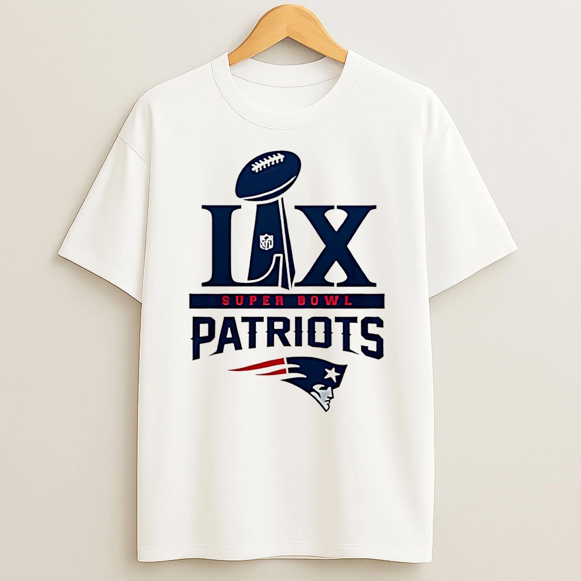 New England Patriots Super Bowl Lx Trophy Logo T Shirt