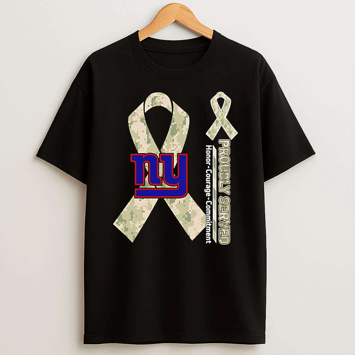 New York Giants Proudly Served Honor Courage Commitment T Shirt