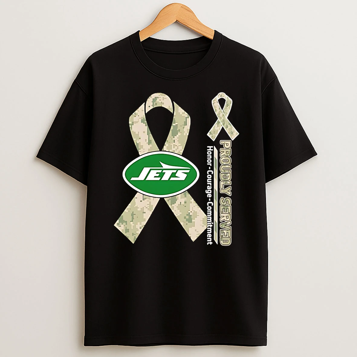 New York Jets Proudly Served Honor Courage Commitment T Shirt