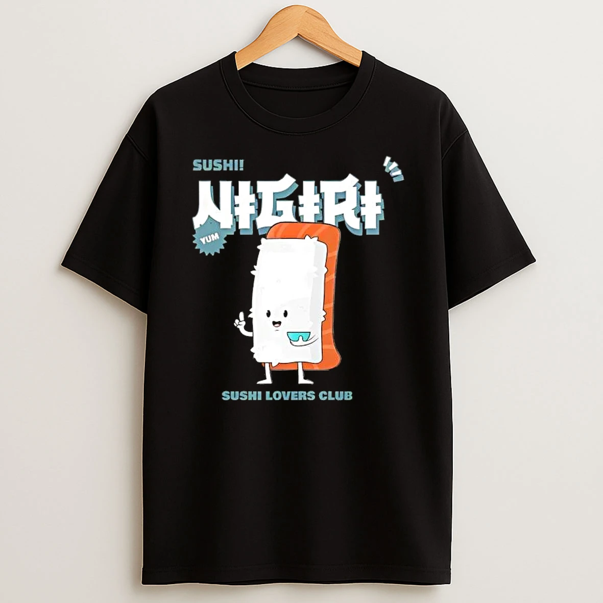 Nigiri Sushi Lovers Club Japanese Food T Shirt
