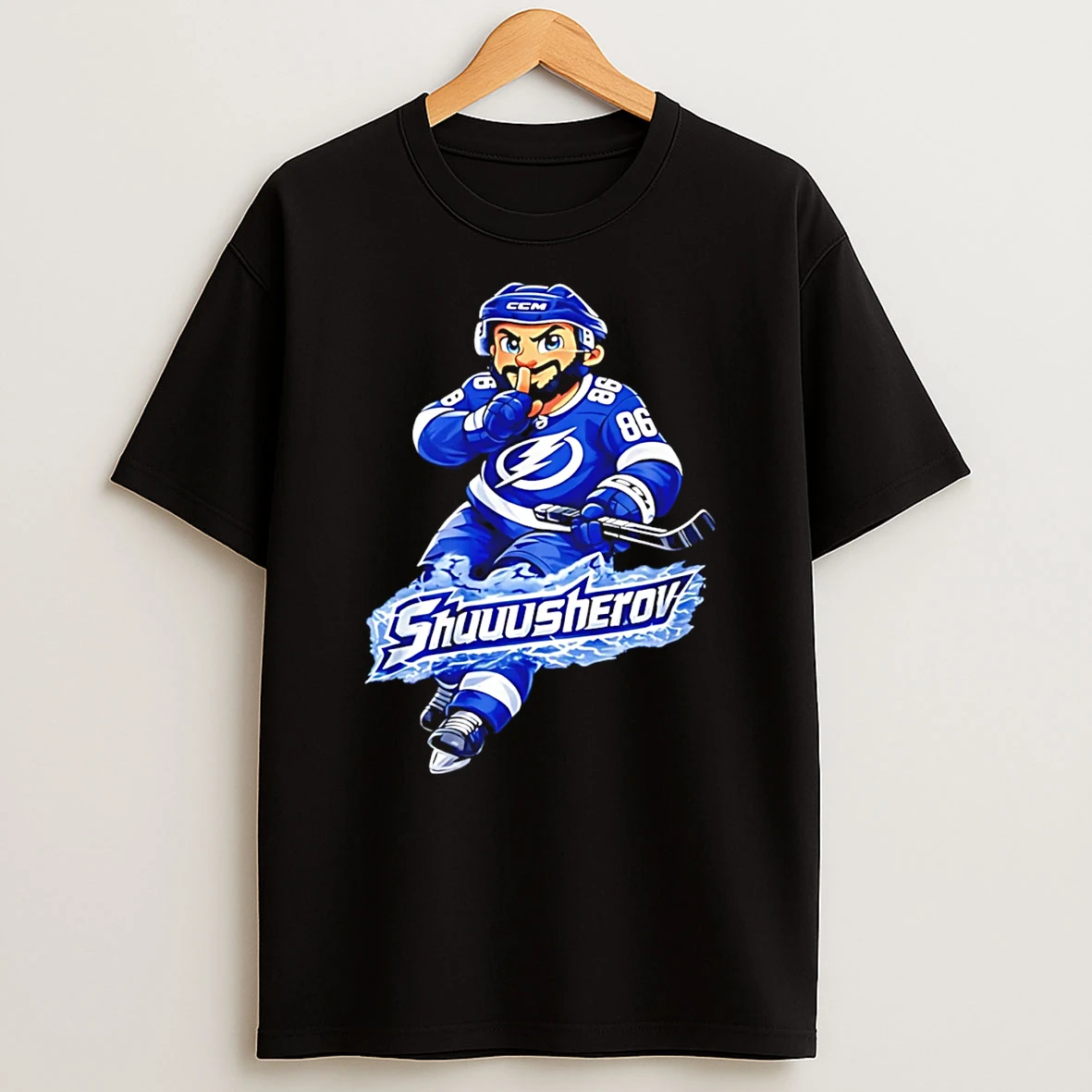 Nikita Kucherov Tampa Bay Lightning Shuuusherov Cartoon T Shirt