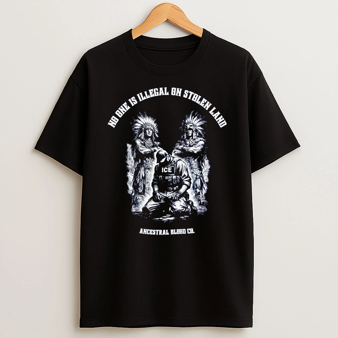 No One Is Illegal On Stolen Land Ancestral Blood Cb T Shirt