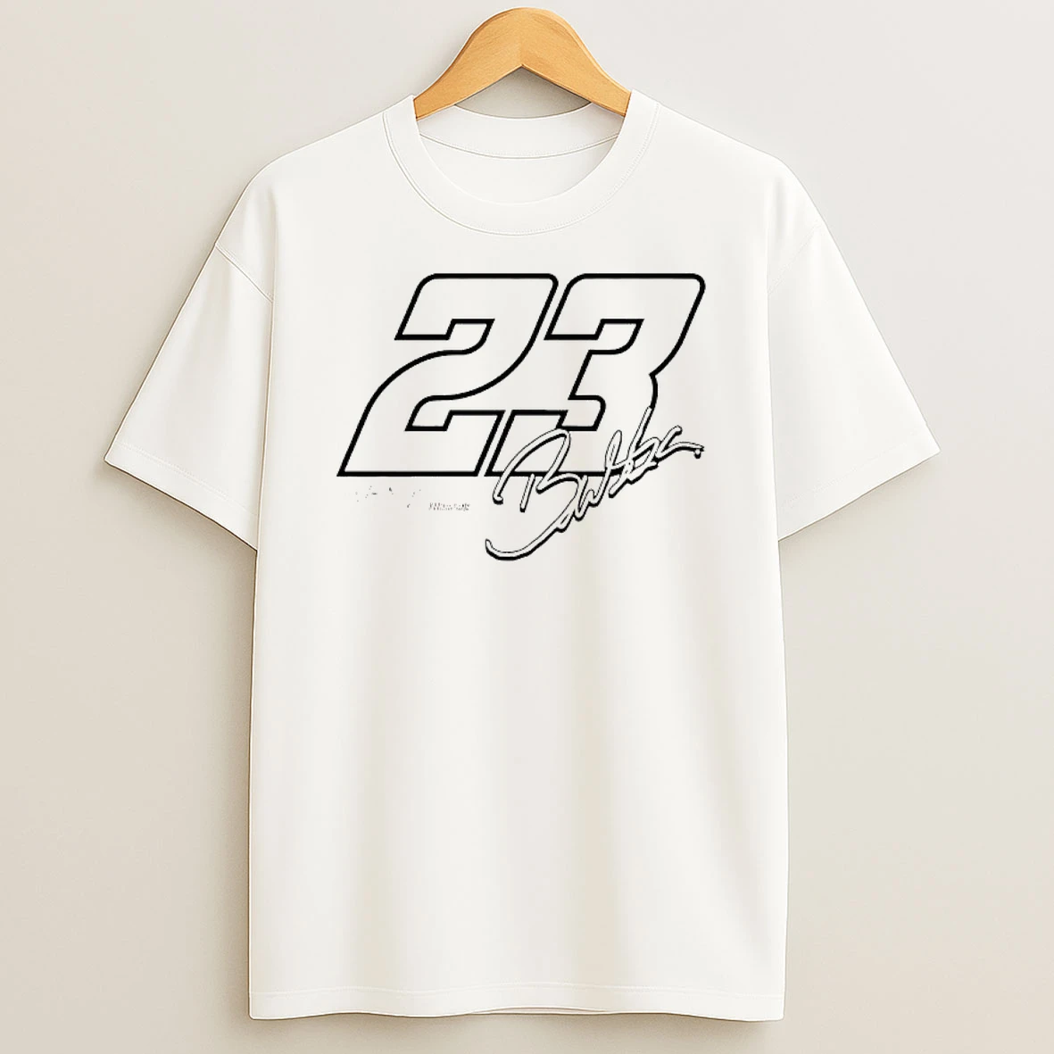 No 23 Bubba Wallace Signature Racing Car T Shirt