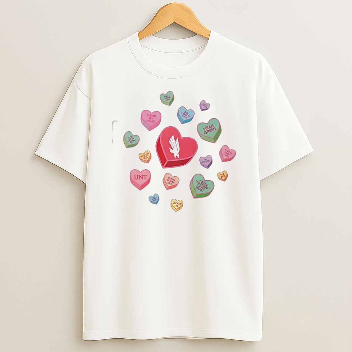 North Texas Mean Green Sweet Talk Valentines Day T Shirt