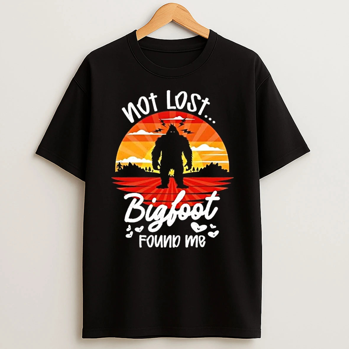 Not Lost Bigfoot Found Me Vintage T Shirt