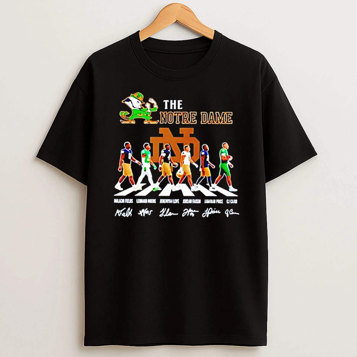 Notre Dame Fighting Irish Football Abbey Road Signature Vintage T Shirt