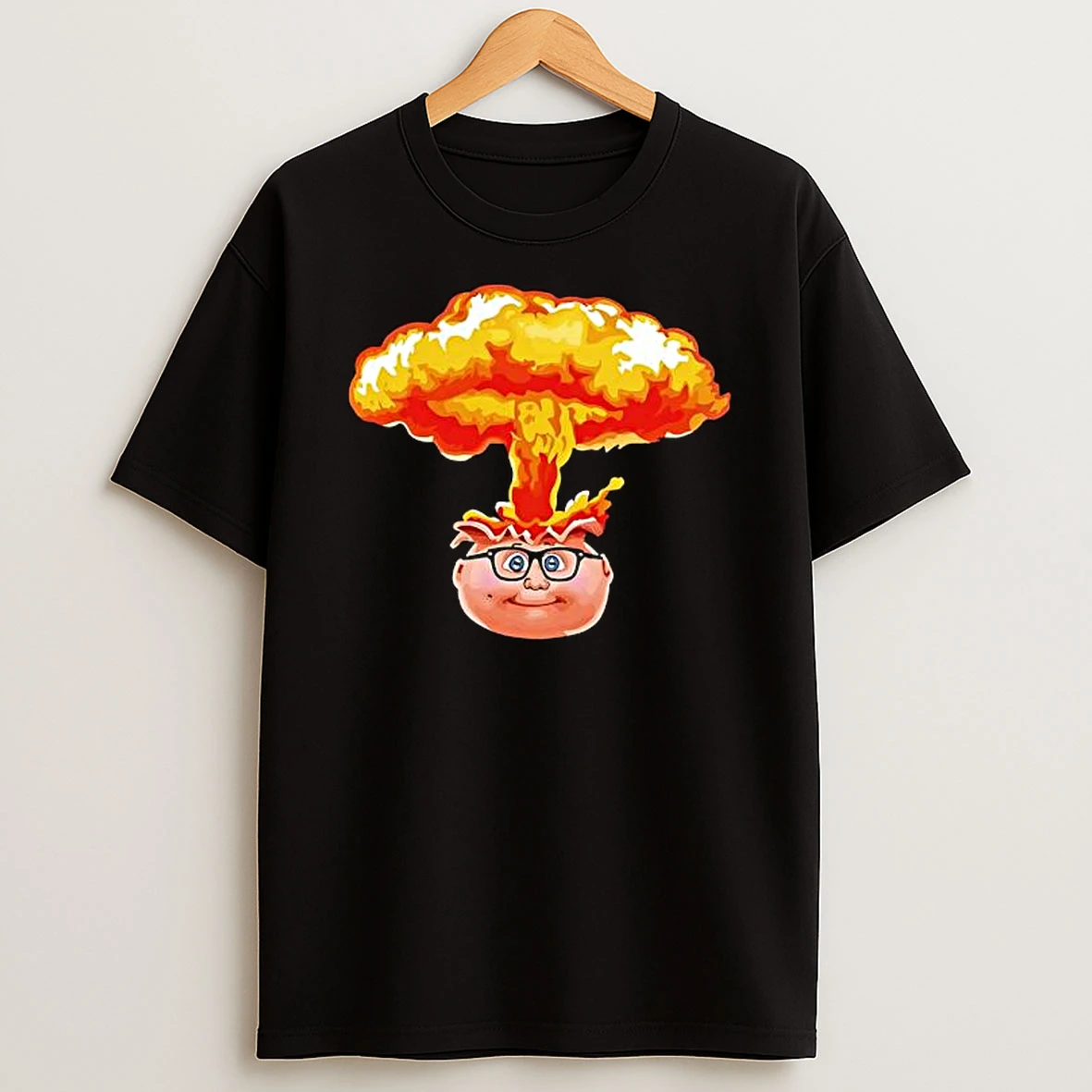 Nuclear Explosion Mushroom Cloud Head T Shirt