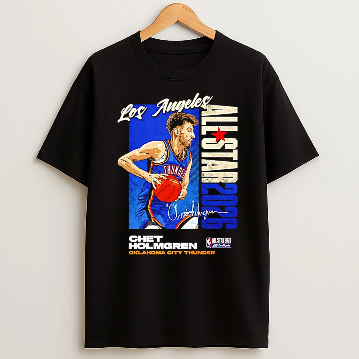 Okc Thunder Chet Holmgren 2026 All Star Graphic T Shirt