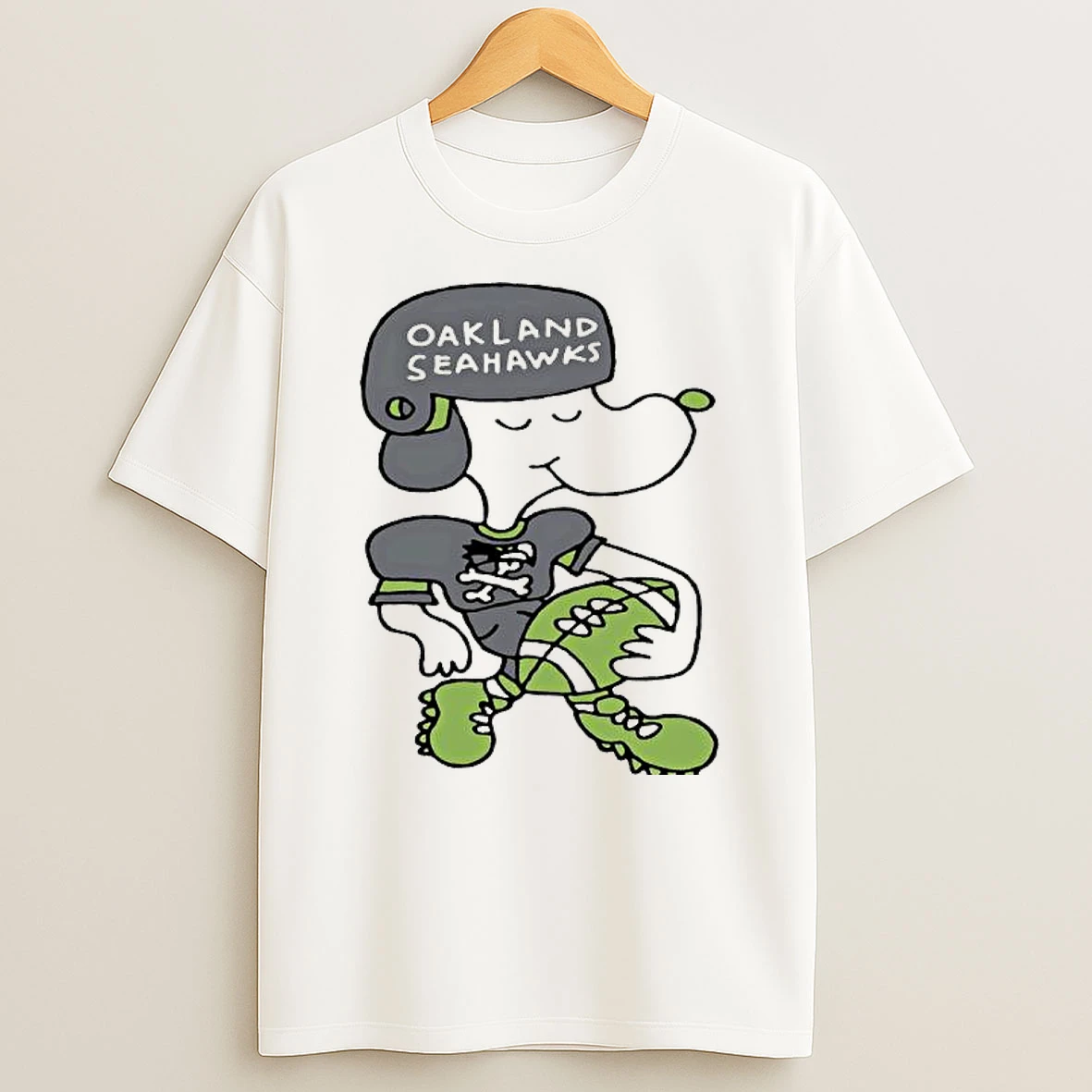 Oakland Seahawks Charles M Schulzs Character Snoopy T Shirt