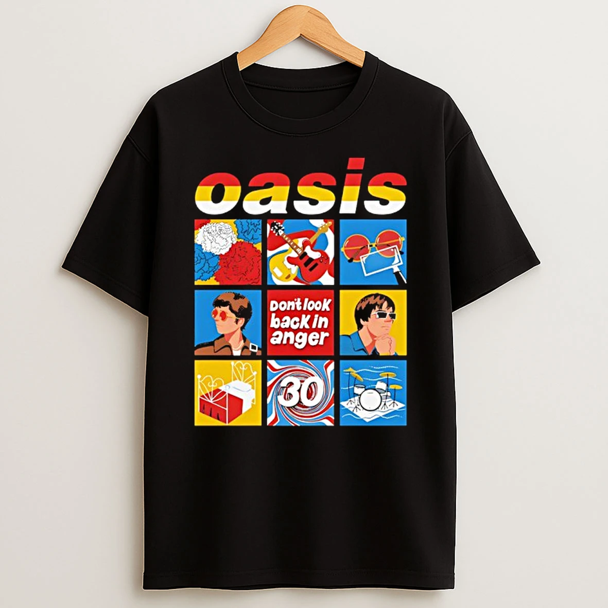 Oasis Dont Look Back In Anger 30th Anniversary T Shirt